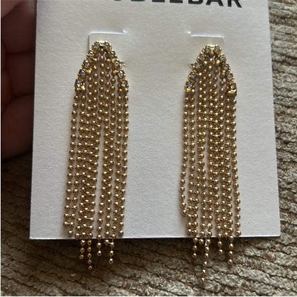 NEW BaubleBar Light Gold Chain Earrings - Picture 5 of 6